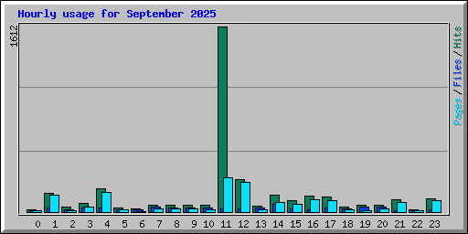 Hourly usage for September 2025