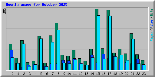 Hourly usage for October 2025