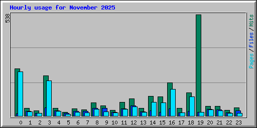 Hourly usage for November 2025
