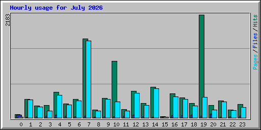Hourly usage for July 2026