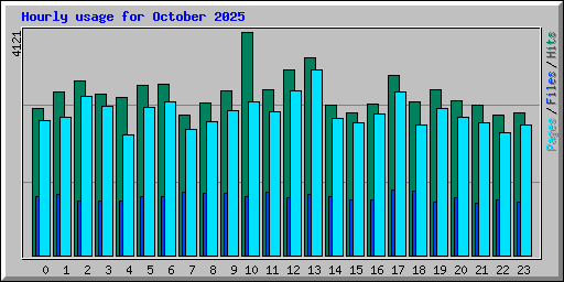 Hourly usage for October 2025