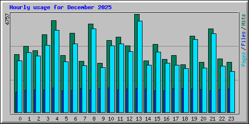 Hourly usage for December 2025