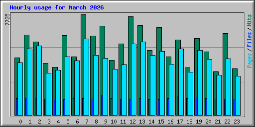 Hourly usage for March 2026